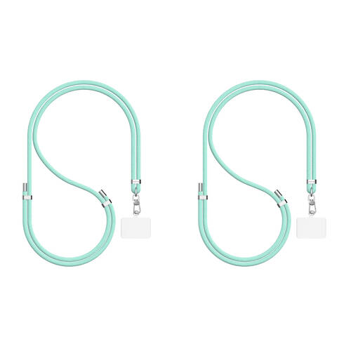 2PK EFM Santorini Hands-Free Universal Mobile Phone Lanyard Holder Mint Green