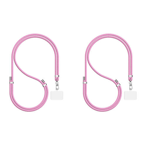 2PK EFM Santorini Hands-Free Universal Mobile Phone Lanyard Holder Blush Pink
