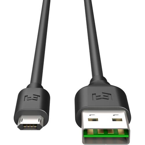 EFM Flipper Reversible Micro USB Cable 2m Length Black