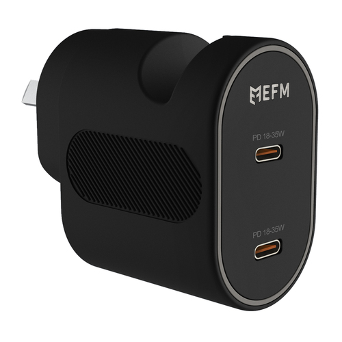 EFM 35W GaN AU/NZ Plug Wall Charger w/ PD/PPS - Black