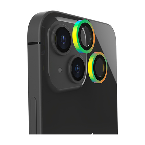 EFM Camera Lens Armour For iPhone 14 Plus - Rainbow