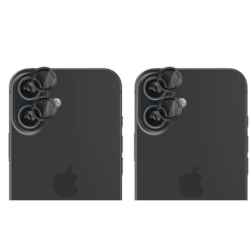 2PK EFM Aluminium/Glass Camera Lens Protector for iPhone 17 6.3in Carbon