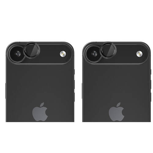 2PK EFM Aluminium/Glass Camera Lens Protector For iPhone 17 Air 6.5in Carbon