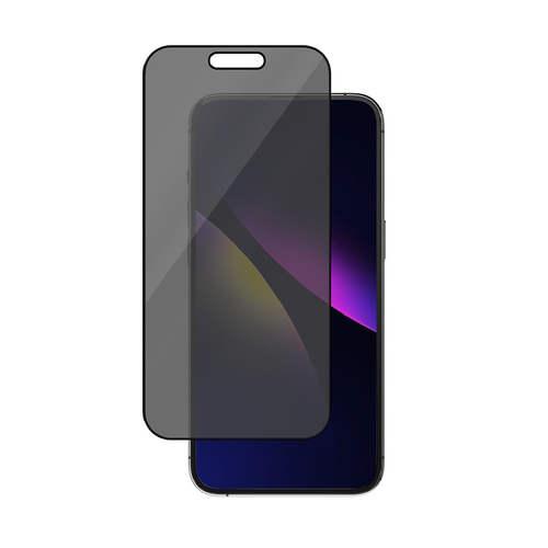 EFM Privacy Glass Screen Armour For iPhone 16 Black Transparent