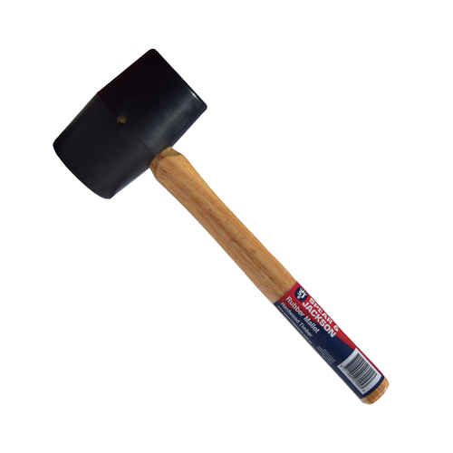 Spear & Jackson Rubber Mallet Timber Handle 16oz/450g - Black