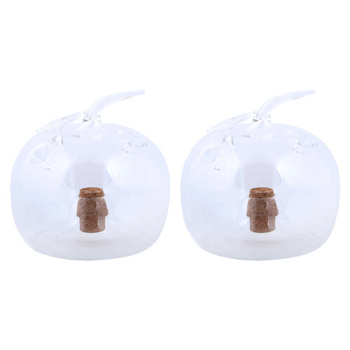 2PK Esschert Design Glass Fruit Fly Trap Insect Catcher White