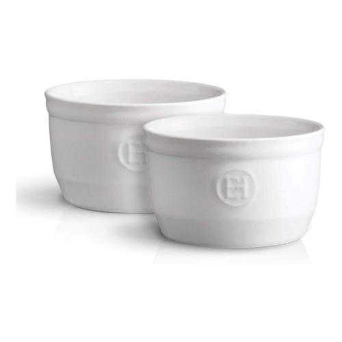 2pc Emile Henry 10cm Ceramic Ramekin Set Dessert Dish Flour
