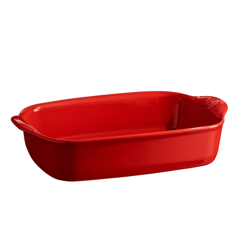 Emile Henry 22cm Ceramic Individual Oven Baking Dish Rectangle Burgundy