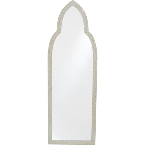 LVD Moroc Floor Capiz/MDF 180cm Mirror Wall Hanging Display - Ivory
