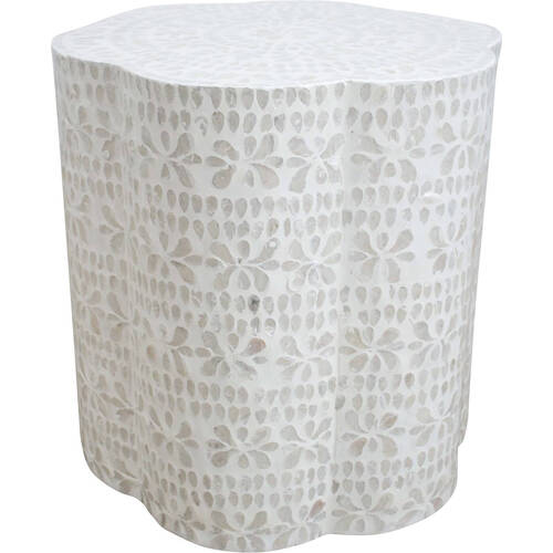 LVD Stool Chic Table Cabana Home/Lounge Decor 46x46cm - White