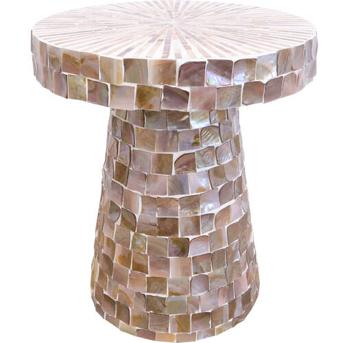 LVD Side Table Pinto Mop Home/Lounge Decor 40x45cm - Brown
