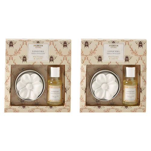 2PK Pilbeam Living Lonicera Scented Disc Japanese Honeysuckle Scent Aroma 12cm