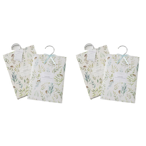 2PK 4pc Pilbeam Living Limetta Scented Hanging Sachet Set French Pear & Vanilla