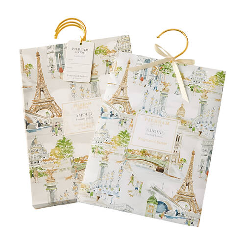 Pilbeam Living Amour Scented Hanging Sachets 4x60g French Linen Fragrance
