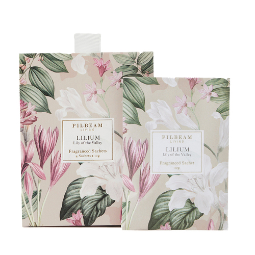 4pc Pilbeam Living 10g Lilium Scented Mini Sachets - Lily of the Valley