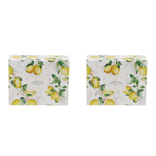2PK 2pc Pilbeam Living Limetta Scented Soap Set - French Pear & Vanilla