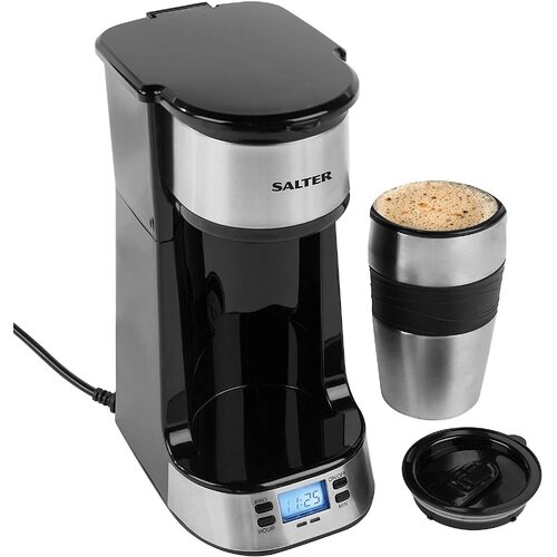 Salter Digital Coffee Maker to Go w/420 ml Stainless Steel Travel Mug