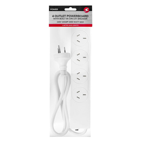 Power 4 Outlet Powerboard