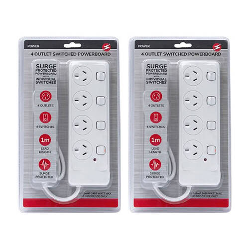 2PK 4 Outlet Switched Power Board