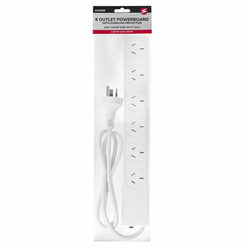 Power 6 Outlet Powerboard