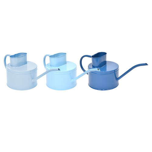 3pc Esschert Design Blue Shades Greenhouse & Indoor Watering Can Outdoor Decor