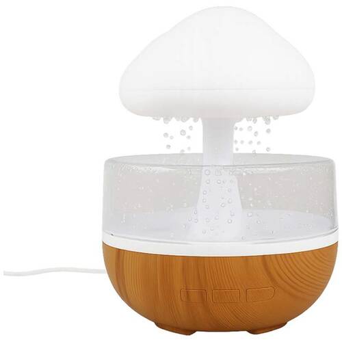 Brazco Rain Cloud Ambient Mood Night Light Mushroom Shape Water Feature
