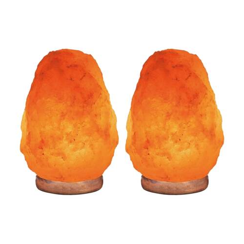 2PK Zenergy Mini USB Wired Himalayan Salt Lamp Colour Changing LED 550g-1kg