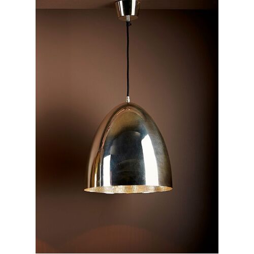 Belle Egg Brass Ceiling Pendant Light Hanging Decor 30cm Silver