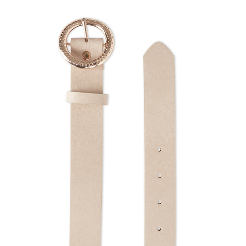 Elle Women's Colete Single Ring Buckle Belt Putty Small