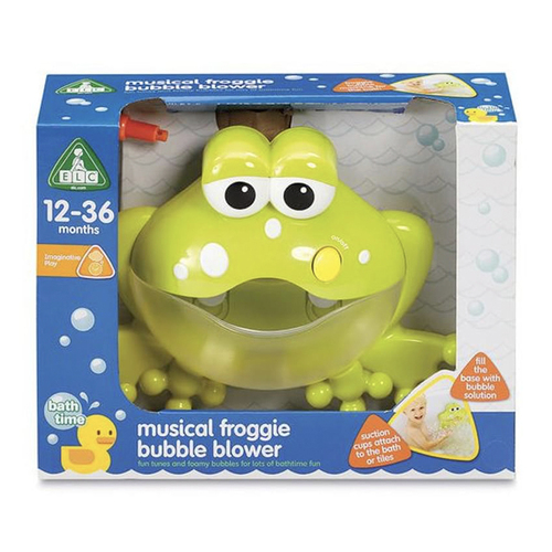 ELC Bath Toy Musical Froggie Bubble Blower Kids/Children 12m+ Green
