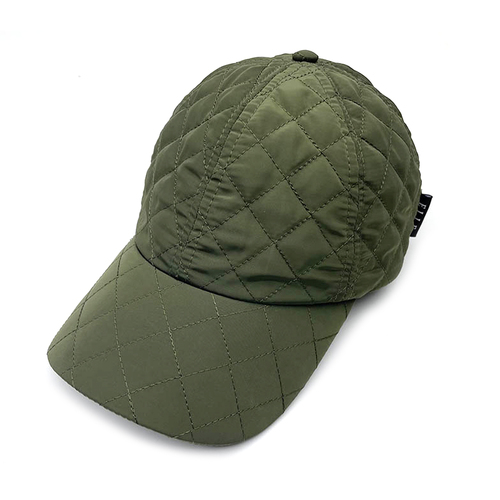 Elle Women's Quilted Tonal Baseball Cap/Hat Green