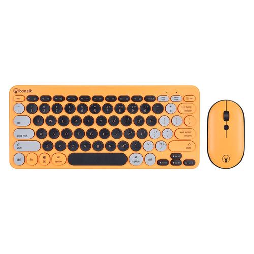 Bonelk KM-383 Wireless Keyboard & Mouse Combo For Laptop/PC - Orange