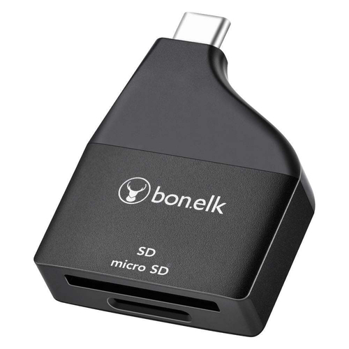 Bonelk USB-C Male To Female MicroSD/SD Adapter - Black