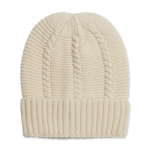 Elle Women's Twisted Knitted Acrylic Beanie Cream