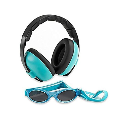 Banz Carewear Sunglasses/Ear Protection Baby Combo - Lagoon Blue