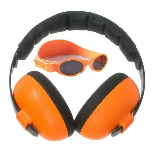 Banz Careware Sunglasses/Earmuff Mini Combo - Orange