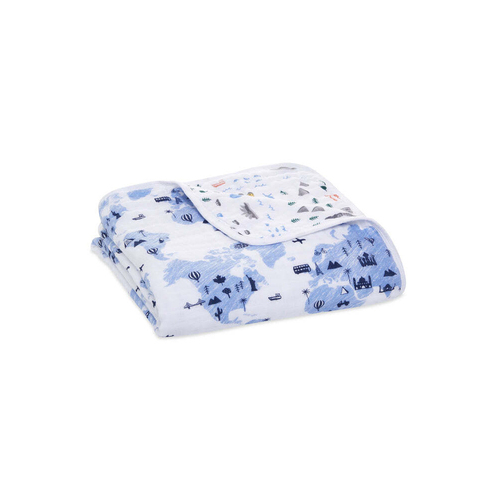 Aden Anais Essentials Little Big World Wonderlust Classic Muslin Blanket