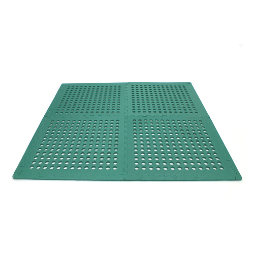 4pc Oztrail 1.22x1.22m Foam Floor Mat Square Camping Green