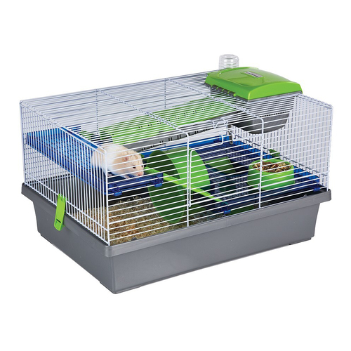 Rosewood Pico w/Ladders & Tunnels Hamster/Ferrets Home Pet Cage Green/Silver