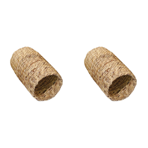 2PK Rosewood Wooden Play/Sleep/Chew Hyacinth Tunnel Hamster/Rabbit Pet Toy S Natural