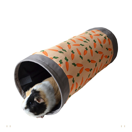 Rosewood Carrot Fabric w/Tab Ferret/Hamster Pet Tunnel Peach