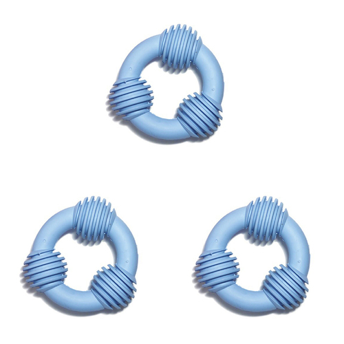 3PK Rosewood Cyber Puppy Rubber Teetherbone Large Pet Dog Chew Bite Toy Assorted