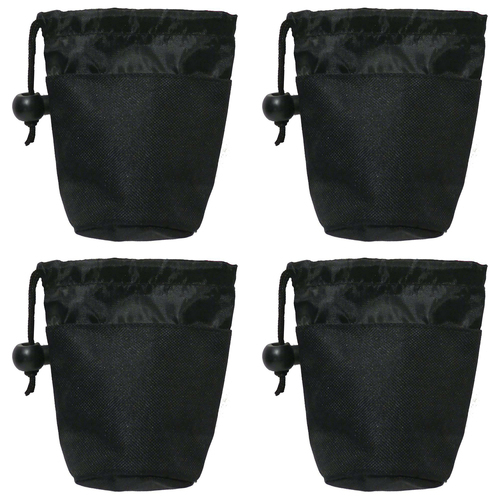 4PK Rosewood Pet/Dog Puppy Treat Food Bag Draw String Storage Snack Pouch Black
