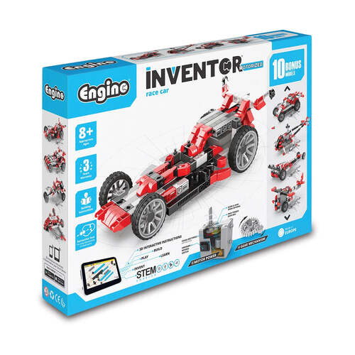 Engino Inventor Motorised Race Car Kids Pretend Toy 9y+