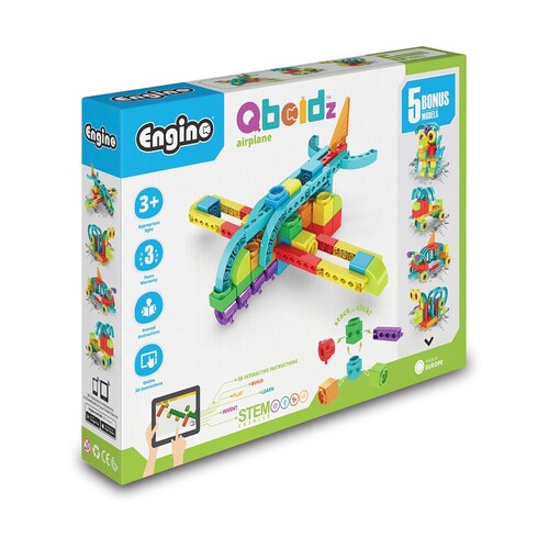 Engino Qboidz Airplane Build/Play Invent Kids Toy 4y+