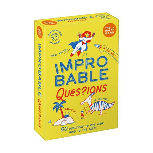 50pc The Happy Gang Improbabel Questions Conversation Starter 10Y+