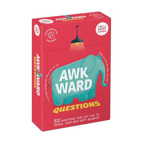 50pc The Happy Gang Awkward Questions Party Conversation Starters Card Game 14Y+