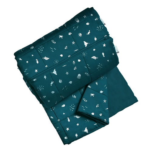 Ergopouch Bedding Quilt TOG 3.5/7.0 Single-2 Halves Ripple Plain Ocean