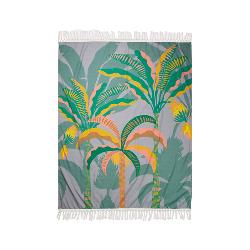 Rayell Plantation 130x170cm Canvas Throw Blanket - Grey