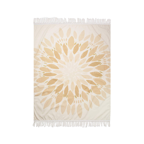 Rayell Kaleidoscope Canvas 130x170cm Throw Blanket - Brown